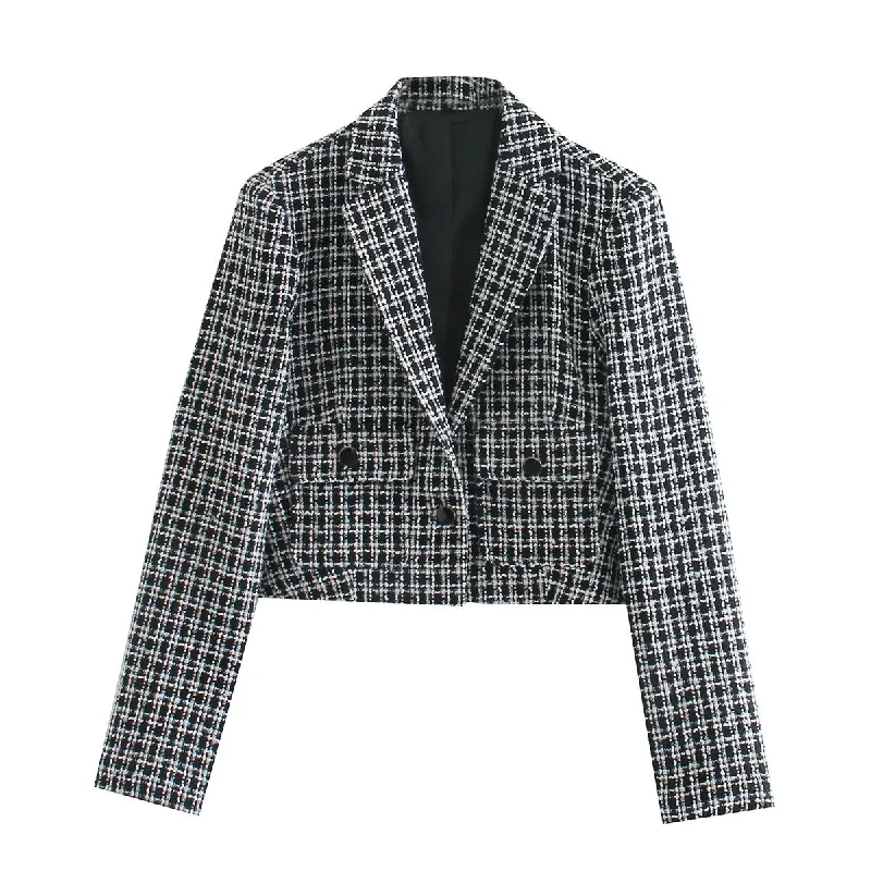 Autumn small fragrance wind lady's suit jacket 1377 Zippered Front Buttoned Front Snap Front Autumn small fragrance wind lady's suit jacket 1377 Zippered Front Buttoned Front Snap Front