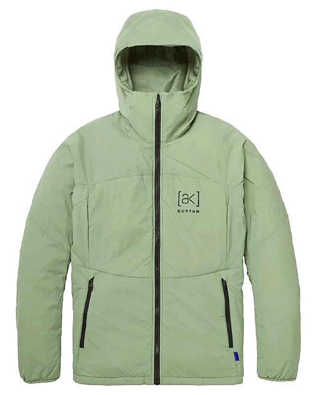 Burton Women's [ak]® Helium Hooded Stretch Insulated Jacket - Hedge Green Zippered Jacket Buttoned Jacket Snapped Jacket