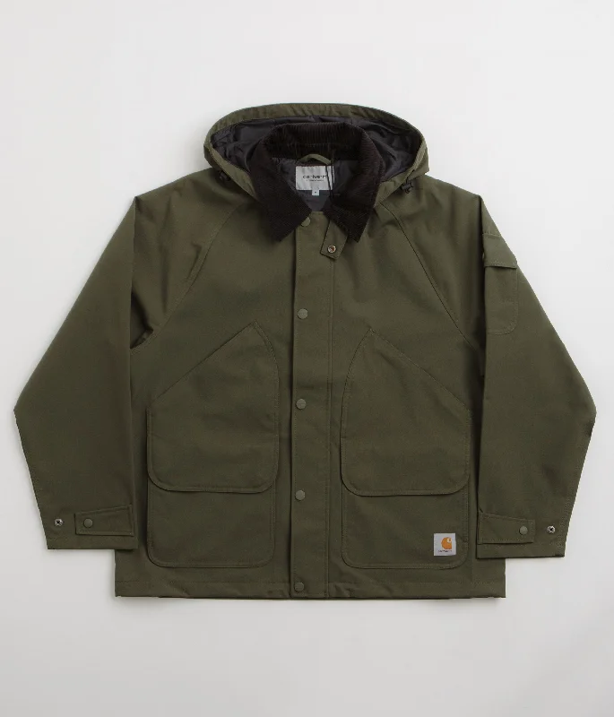 Carhartt Clarton Jacket - Office Green / Black Cotton Jacket Linen Jacket Terry Jacket Carhartt Clarton Jacket - Office Green / Black Cotton Jacket Linen Jacket Terry Jacket