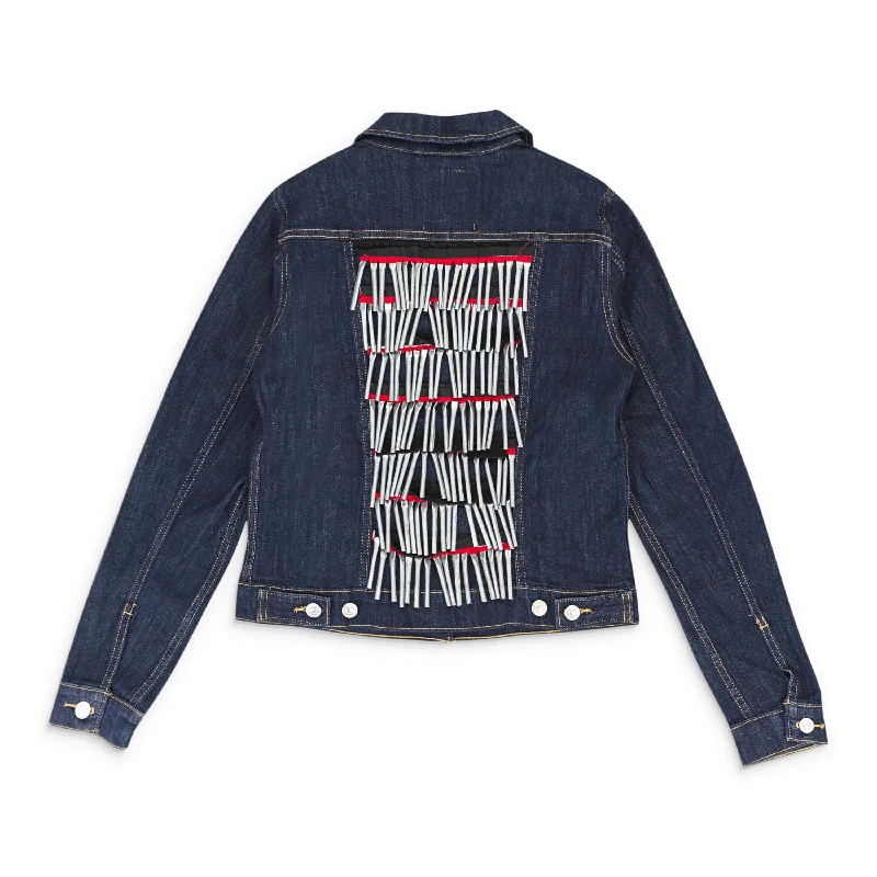 CHAMARRA LEVI'S TASSLE DENIM BLUE DENIM JACKET Trench Coat Raincoat Waterproof Jacket CHAMARRA LEVI'S TASSLE DENIM BLUE DENIM JACKET Trench Coat Raincoat Waterproof Jacket