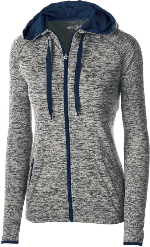 Holloway 222743 Ladies' Force Jacket - Carbon Heather Navy Print Jacket Jacquard Jacket Patchwork Jacket Holloway 222743 Ladies' Force Jacket - Carbon Heather Navy Print Jacket Jacquard Jacket Patchwork Jacket