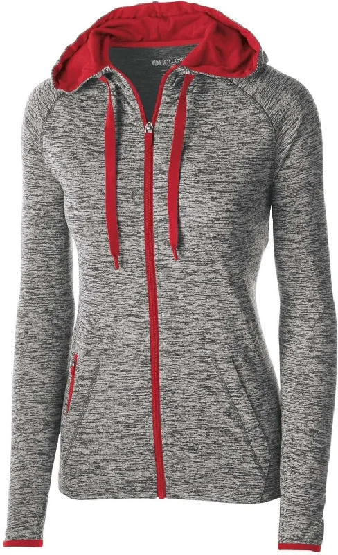 Holloway 222743 Ladies' Force Jacket - Carbon Heather Scarlet Fitted Jacket Loose Jacket Oversized Jacket Holloway 222743 Ladies' Force Jacket - Carbon Heather Scarlet Fitted Jacket Loose Jacket Oversized Jacket