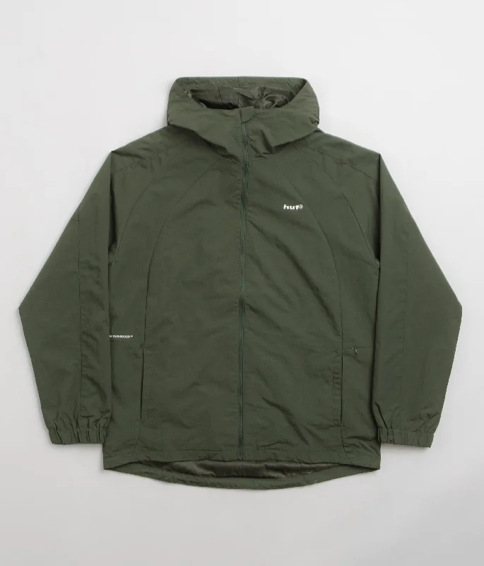 HUF Set Shell Jacket - Hunter Green Wool Jacket Cashmere Jacket Tweed Jacket
