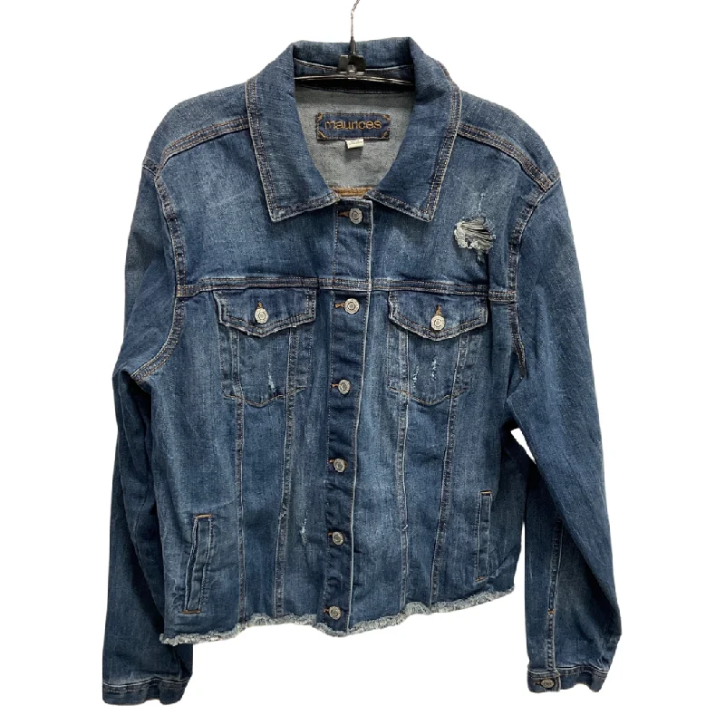 Jacket Denim By Maurices In Black, Size: 2x Trench Coat Raincoat Waterproof Jacket