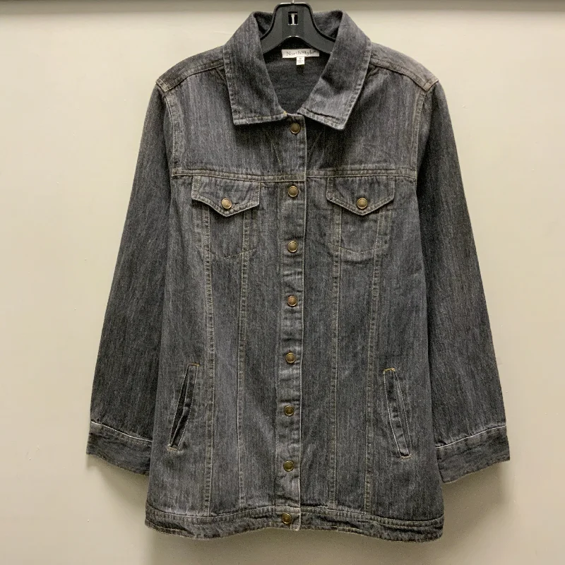 Jacket Denim By Northstyle In Blue, Size: M Cotton Fabric Linen Fabric Terry Fabric