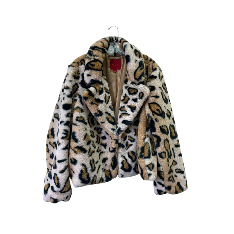 Jacket Faux Fur & Sherpa By Jennifer Lopez In Animal Print, Size:Xxl Cardigan Sweater Pullover Jacket Faux Fur & Sherpa By Jennifer Lopez In Animal Print, Size:Xxl Cardigan Sweater Pullover