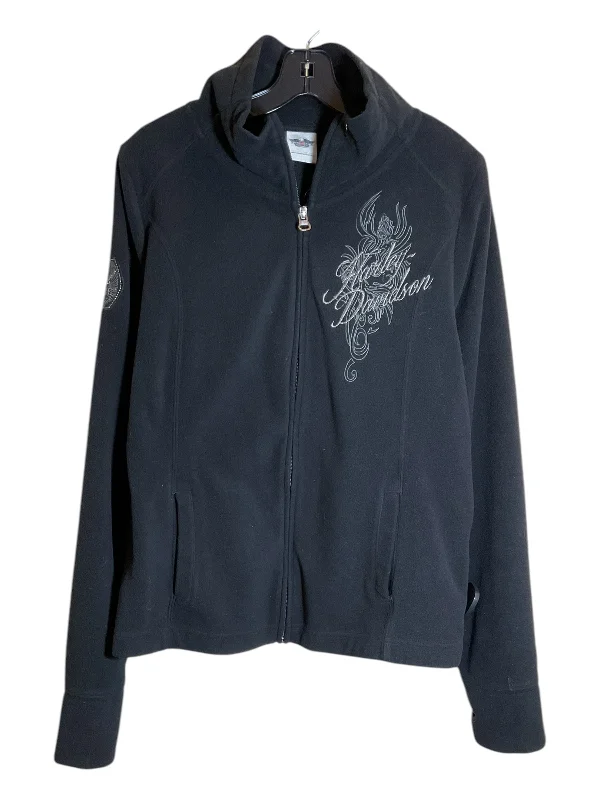 Jacket Fleece By Harley Davidson In Black, Size: 2x Satin Fabric Silk Fabric Chiffon Fabric Jacket Fleece By Harley Davidson In Black, Size: 2x Satin Fabric Silk Fabric Chiffon Fabric