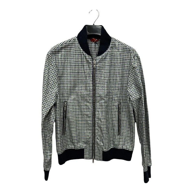 JACKET OTHER by  Barena  In BLUE & CREAM, Size: 1X Jacket Blazer Coat