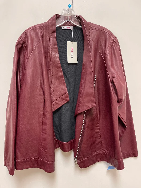 Jacket Other By Just Fab In Red, Size: 1x Toggled Jacket Drawstring Jacket Belted Jacket Jacket Other By Just Fab In Red, Size: 1x Toggled Jacket Drawstring Jacket Belted Jacket