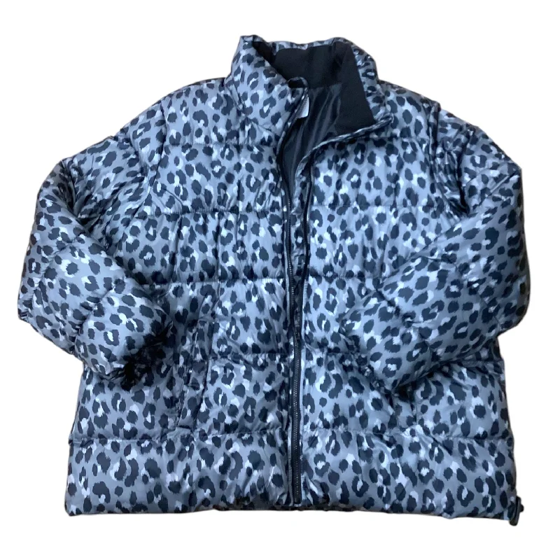 Jacket Puffer & Quilted By Old Navy In Black & Silver, Size: 2x Front Pockets Side Pockets Patch Pockets Jacket Puffer & Quilted By Old Navy In Black & Silver, Size: 2x Front Pockets Side Pockets Patch Pockets