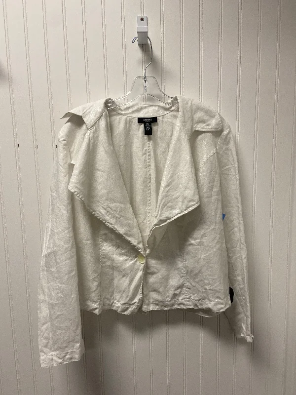 Jacket Shirt By Alfani In White, Size: Xl One-Shoulder Jacket Off-the-Shoulder Jacket Asymmetrical Jacket Jacket Shirt By Alfani In White, Size: Xl One-Shoulder Jacket Off-the-Shoulder Jacket Asymmetrical Jacket