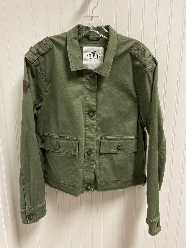 Jacket Utility By Hollister In Green, Size: Xl Welt Pockets Slit Pockets Flap Pockets Jacket Utility By Hollister In Green, Size: Xl Welt Pockets Slit Pockets Flap Pockets