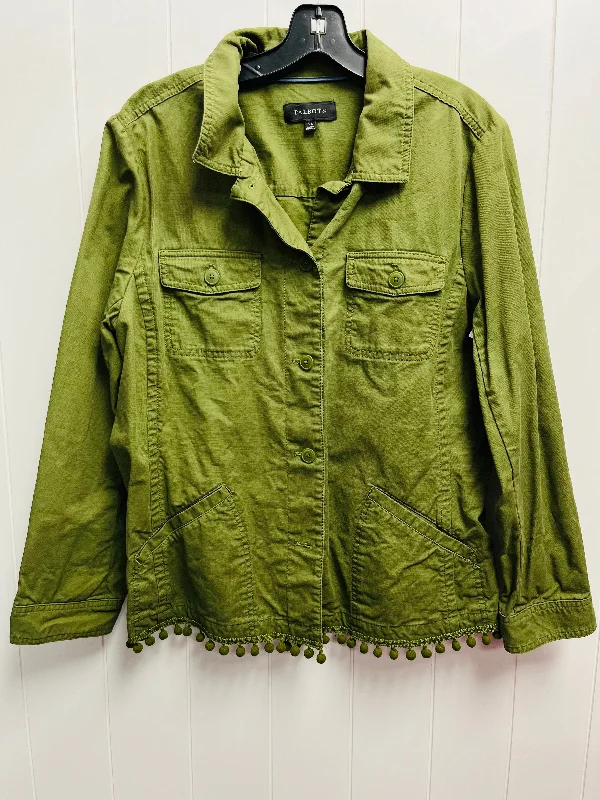 Jacket Utility By Talbots In Green, Size: Xl Cardigan Sweater Pullover