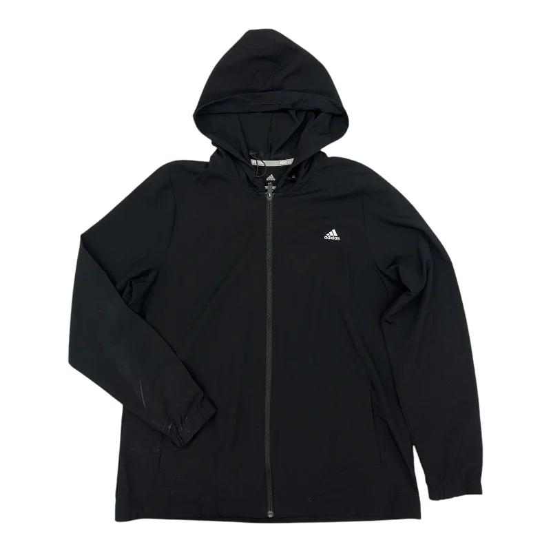 Jacket Windbreaker By Adidas In Black, Size:Xl Collared Jacket Crew Neck Jacket Turtle Neck Jacket Jacket Windbreaker By Adidas In Black, Size:Xl Collared Jacket Crew Neck Jacket Turtle Neck Jacket