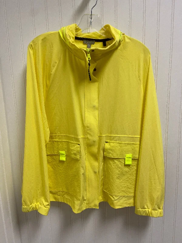 Jacket Windbreaker By Talbots In Yellow, Size: Xl Tiered Jacket Buttoned Jacket Zippered Jacket Jacket Windbreaker By Talbots In Yellow, Size: Xl Tiered Jacket Buttoned Jacket Zippered Jacket