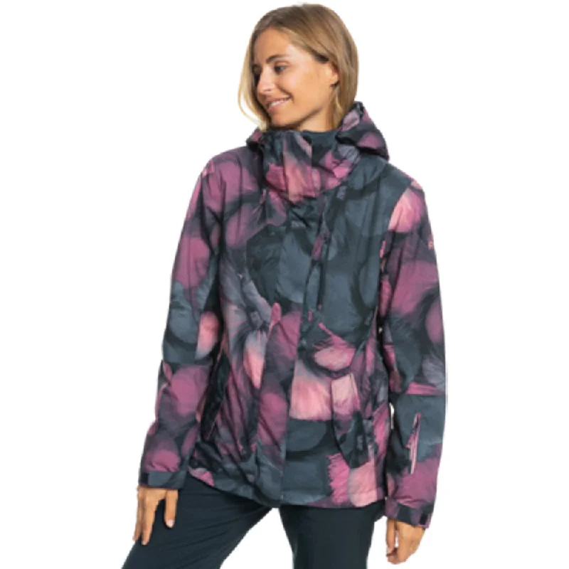 Jetty Snowboard Jacket - Womens A-Line Jacket Boat Neck Shawl Collar