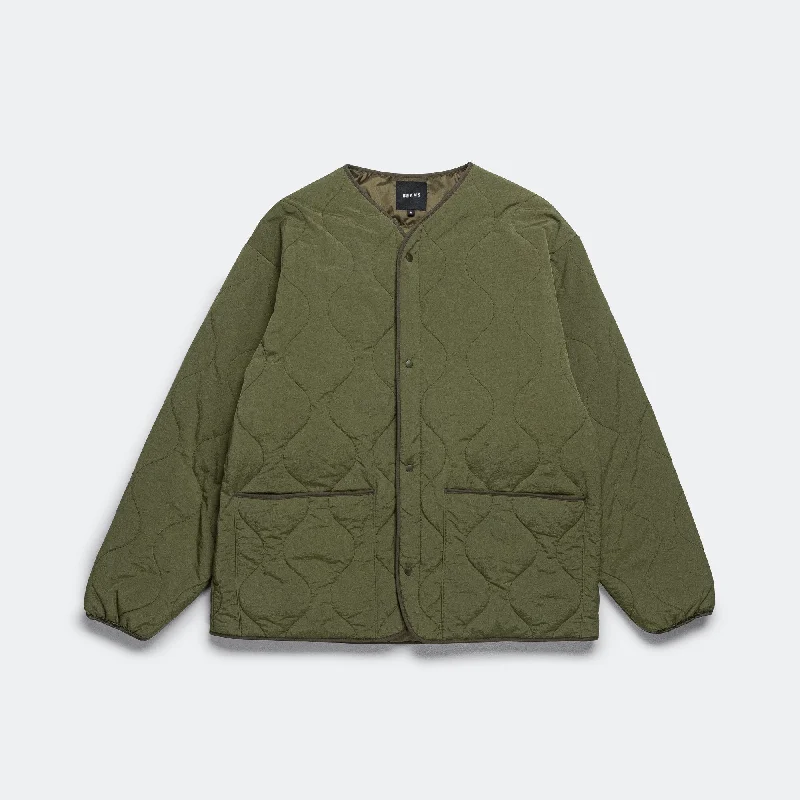 Mil Liner Down Jacket - Olive Faux Fur Jacket Real Fur Jacket Shearling Jacket