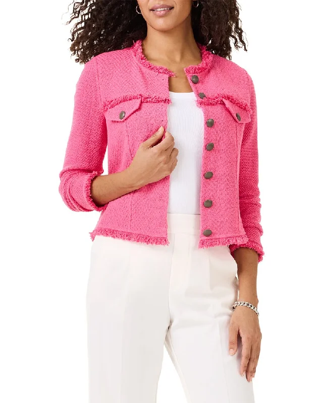 NIC+ZOE Utility Fringe Mix Knit Jacket Lace Jacket Ribbed Jacket Sequined Jacket