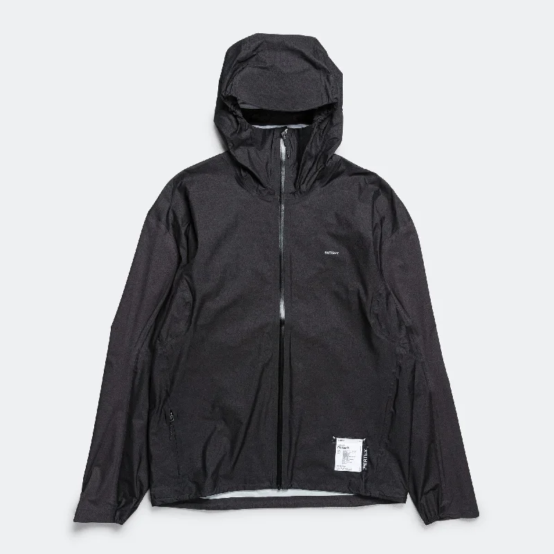 Pertex 3L Rain Fly Jacket - Black Zippered Jacket Buttoned Jacket Snapped Jacket