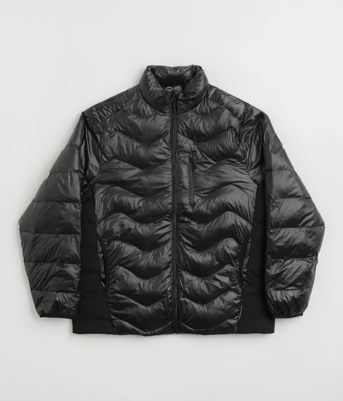 Purple Mountain Observatory Waves Light Puffer Jacket - Black Faux Fur Jacket Real Fur Jacket Shearling Jacket