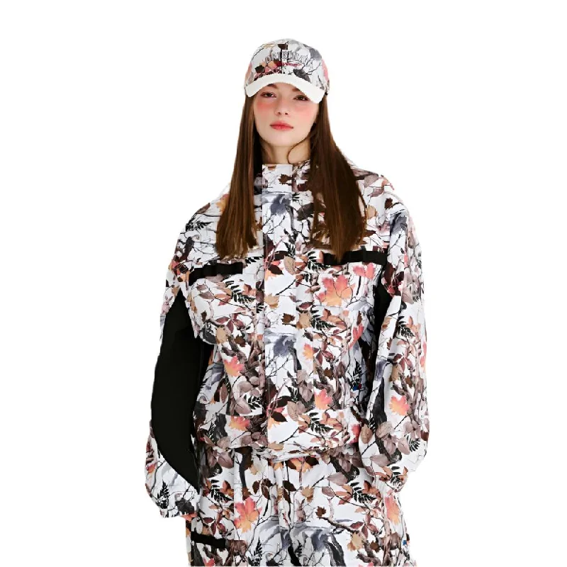 Refined Hooded Snowboard Jacket Tiered Jacket Buttoned Jacket Zippered Jacket