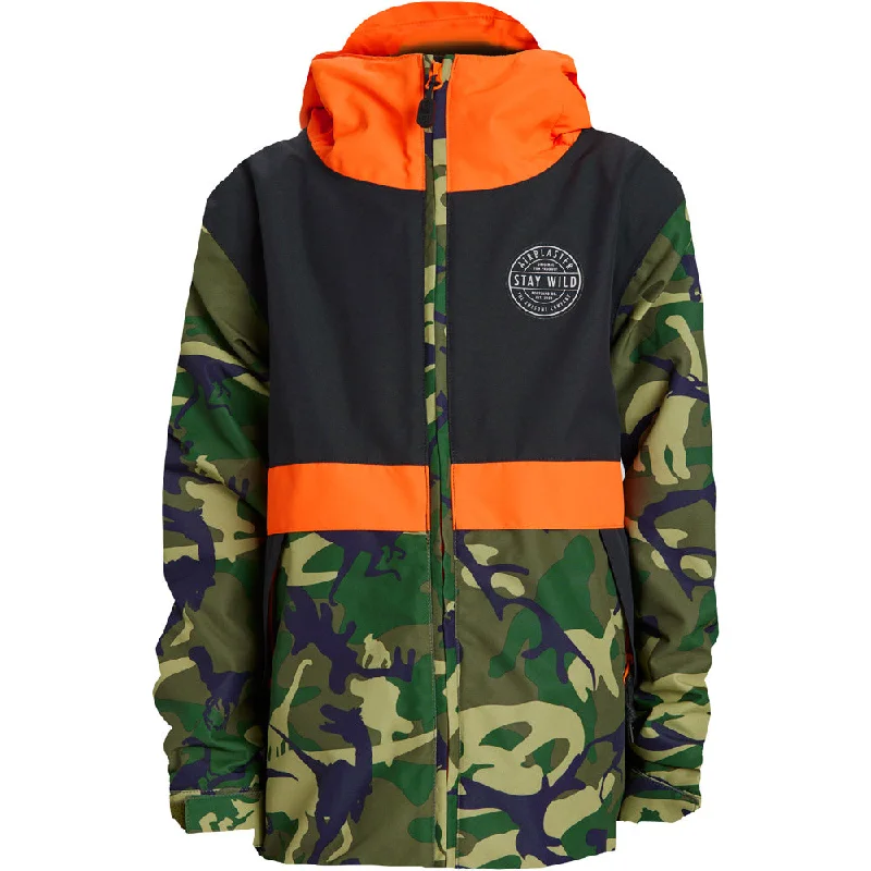 Trencher Full Zip Snowboard Jacket - Kids Front Pockets Side Pockets Patch Pockets