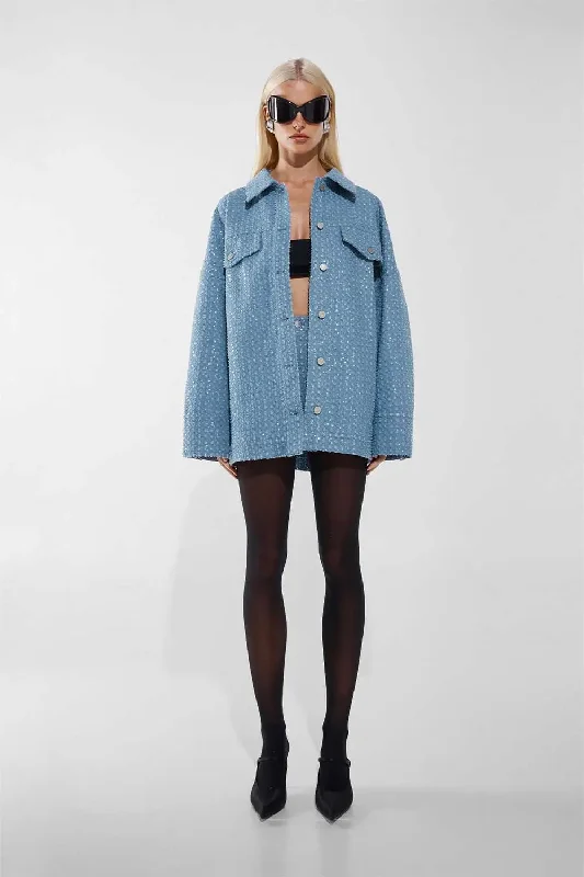 Valentino Jacket Denim Fabric Leather Fabric Suede Fabric