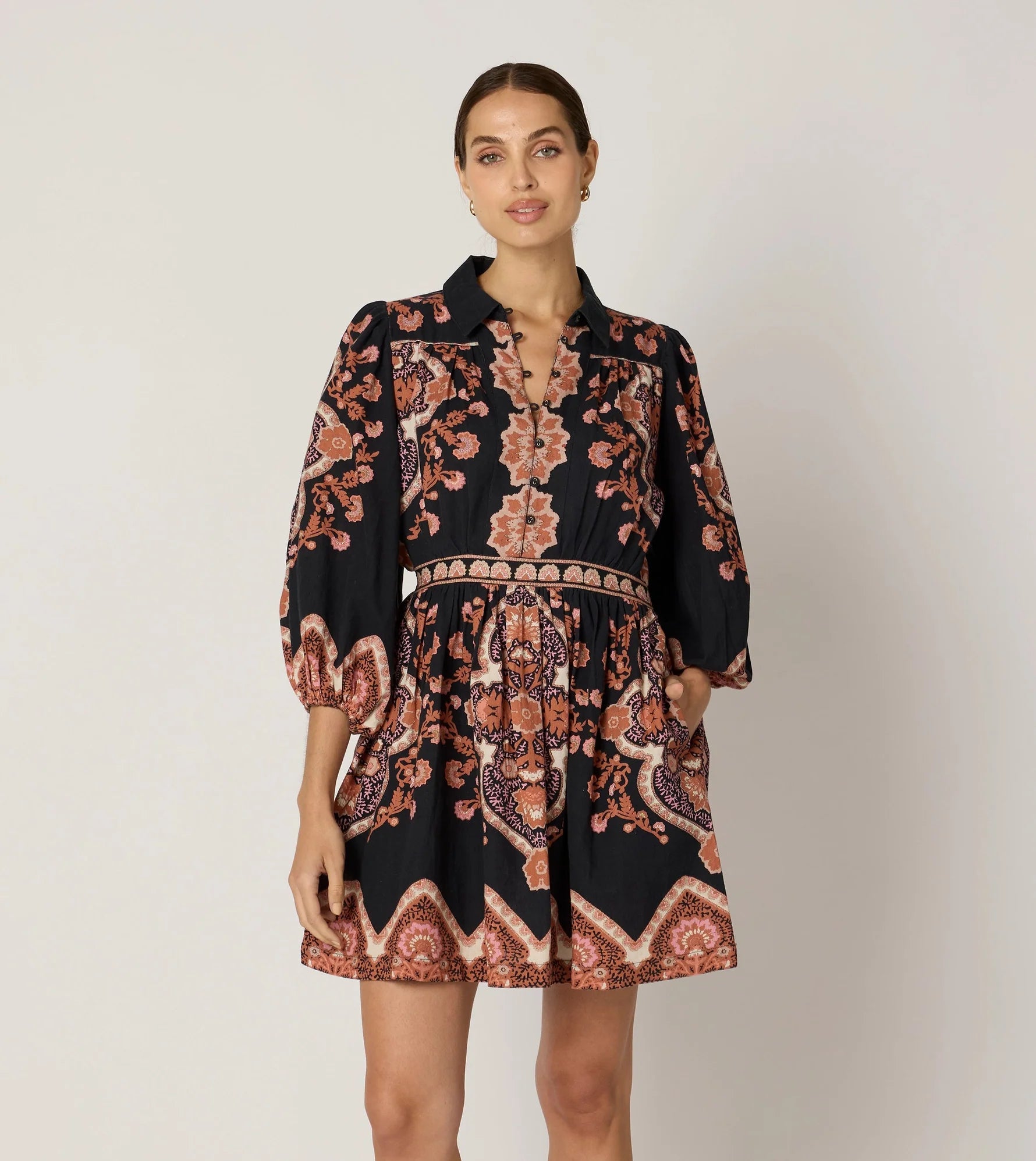 Cleobella Leigh Mini Dress - Dark Lagos Elegant Tulle Mini Dress