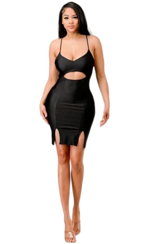 Cutout Crossed Back Mini Dress Cozy Wraparound Mini Dress