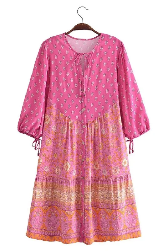 EDIE Mini Dress - Pink | ONE LEFT! Casual Mini Dress with Pockets