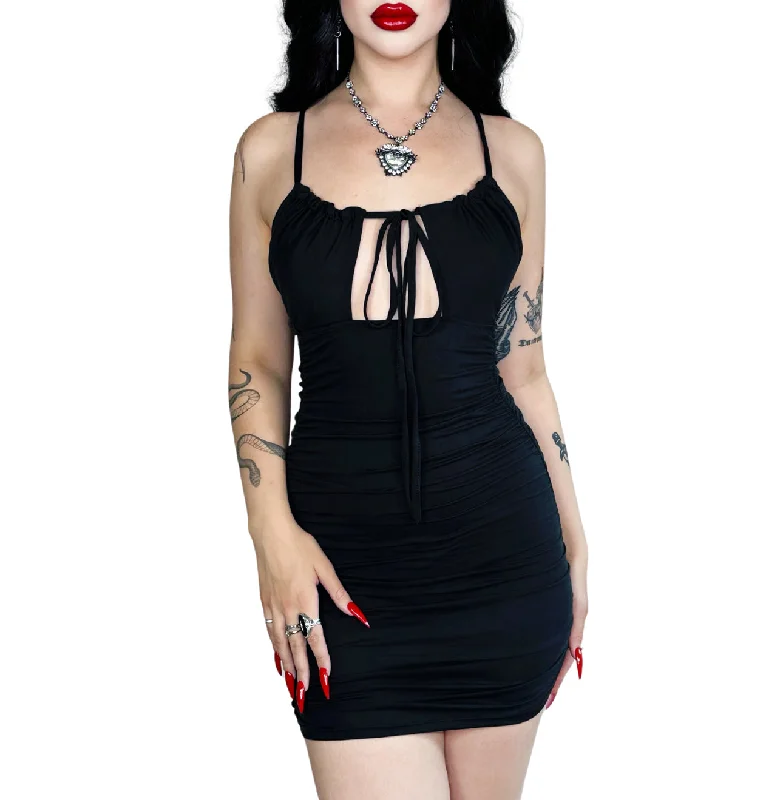 HEARTSTRINGS MINI DRESS Stylish Sweetheart Neck Mini Dress