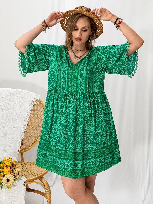 PLUS SIZE Peony Mini Dress | ONE LEFT! Chic Bohemian Mini Dress