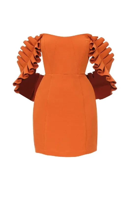 TANGERINE AZO MINI DRESS Fashionable Mini Dress with Pockets