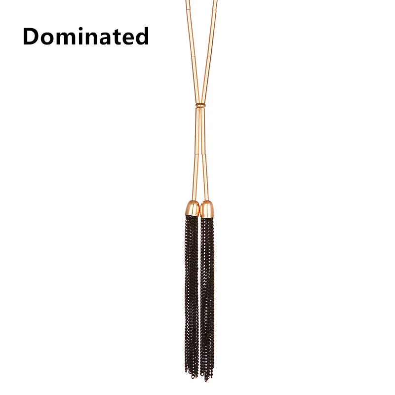 2016 New  Women All-match Fringed Fashion Sweater Chain Long Necklace Lady Clothing Accessories Decoration Pendant Fitted Slim Tailored