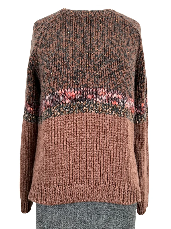 Brunello Cucinelli Cashmere Sweater Size S Handmade Hand-knitted Hand-woven