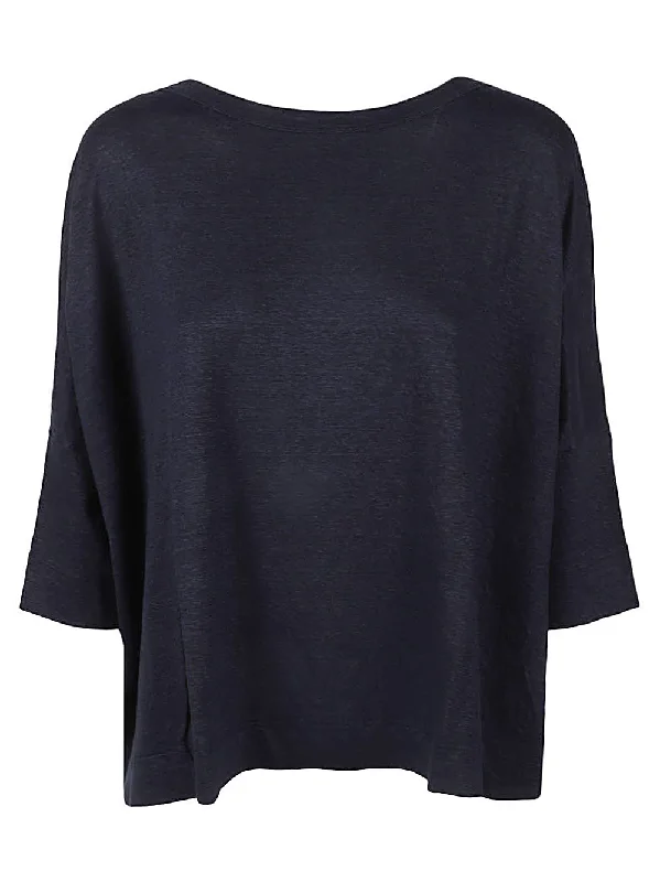 C-zero Shirt Sweaters Blue Chenille Brocade Lace