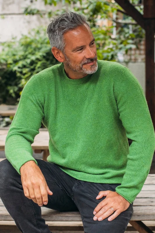 Merino Wool Corry T-Shirt Sweater | Green Boxy Sweater Fitted Sweater A-Line