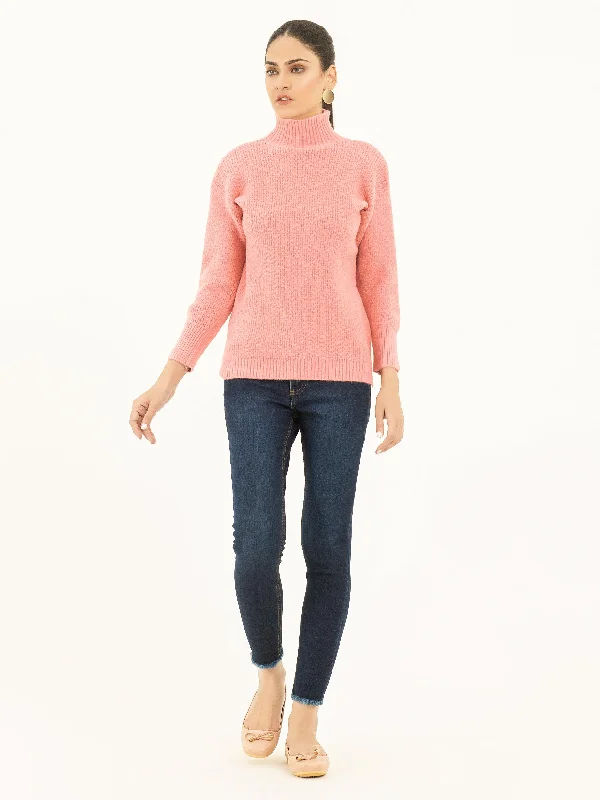 High Neck Sweater Handmade Hand-knitted Hand-woven