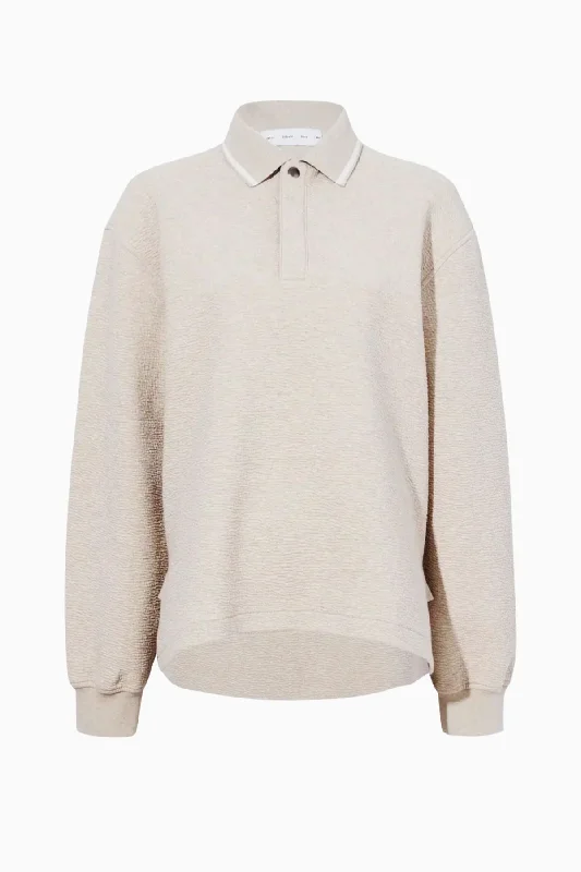 Proenza Schouler White Label Genevieve Knit Sweater - Oatmeal Melange Casual Formal Business