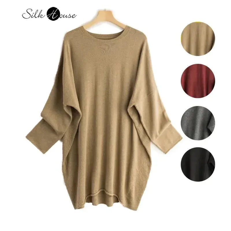 Silk Cashmere Sweater Fitted Loose Oversized