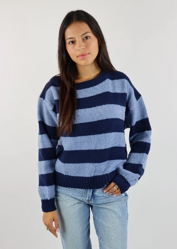 My Favorite Striped Sweater ★ Navy & Blue Terry Blend Velvet Blend Canvas Blend