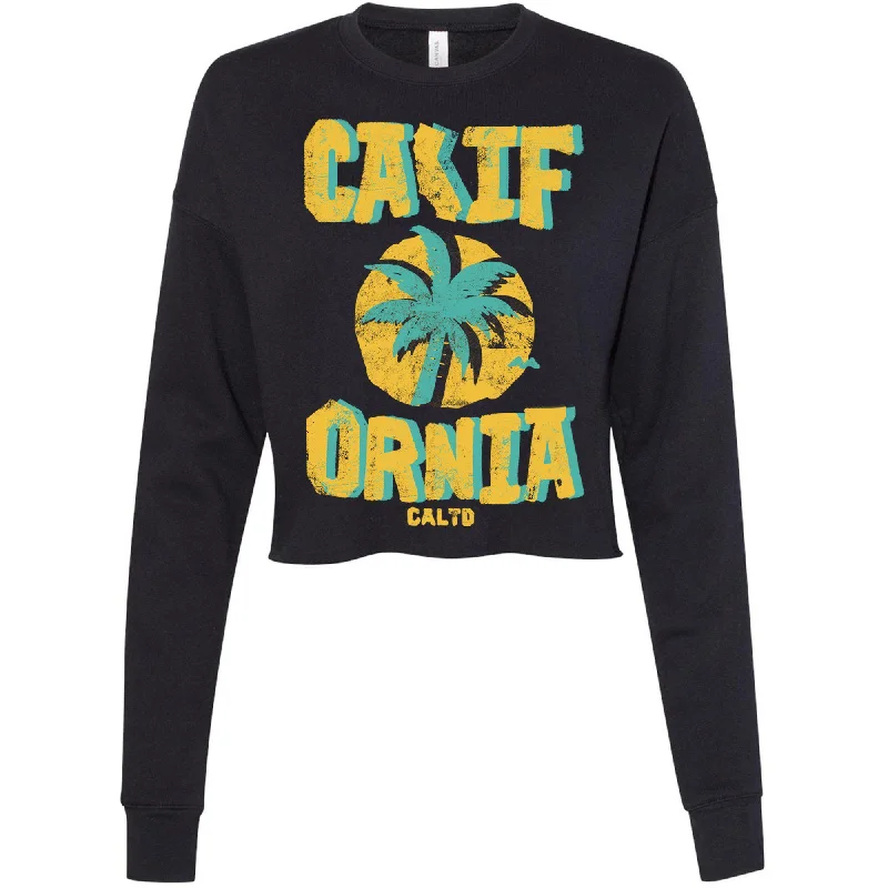 Sunset California Love Cropped Sweater Layered Multi-layer Single Layer