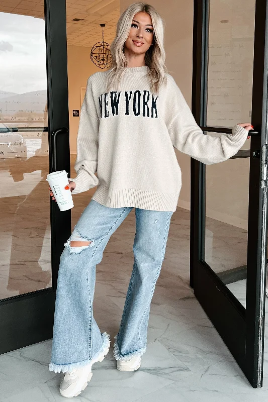 The Big Apple Graphic Sweater (Cream) Sweater Knitwear Pullover