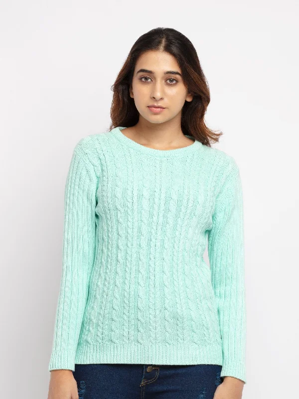 Women's Cable Knit Sweater Slim Fit Regular Fit Oversized