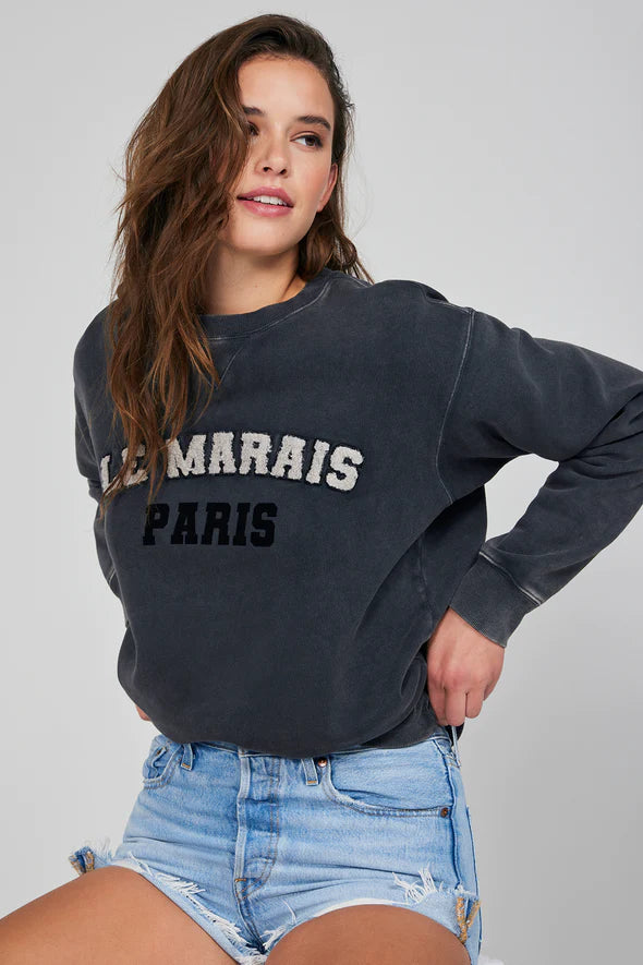 La Marais Cody Sweatshirt Hoodie with Hem Elastic Stretchable Comfortable