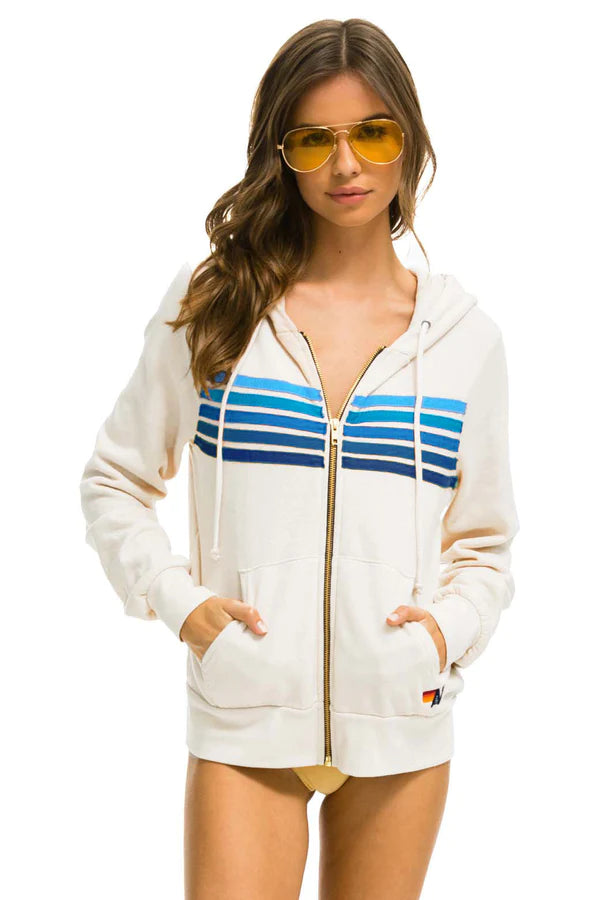 5 Stripe Hoodie Hoodie with Rolled Sleeves Casual Relaxed