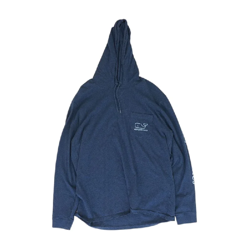 Blue Graphic Hoodie Hoodie with Double Zipper Versatile Adjustable