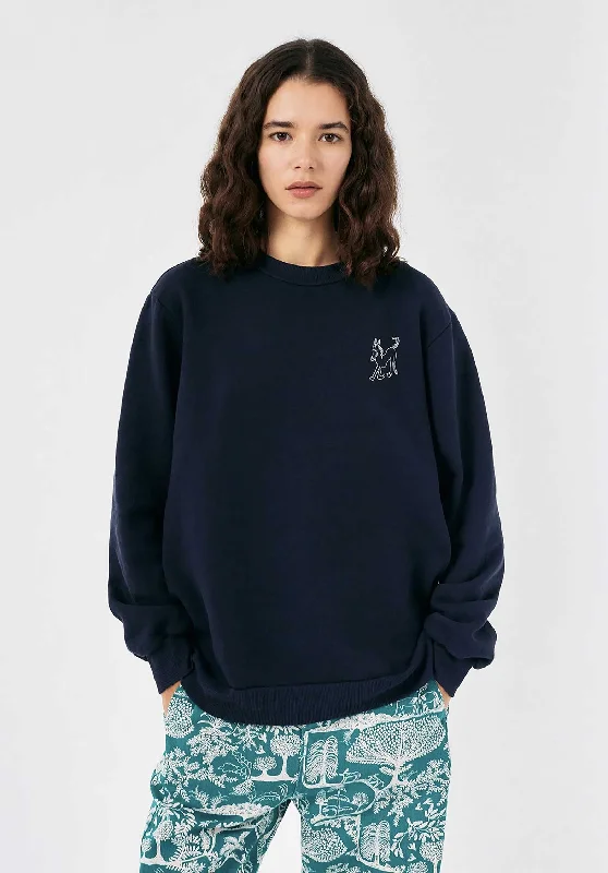 Sweatshirt The End 224ae004 401-Midnight-Blue Hoodie Crop Top Short Trendy