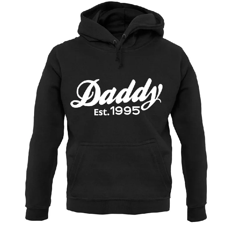 Daddy Est. 1995 Unisex Hoodie Hoodie with Back Slit Movement Comfort