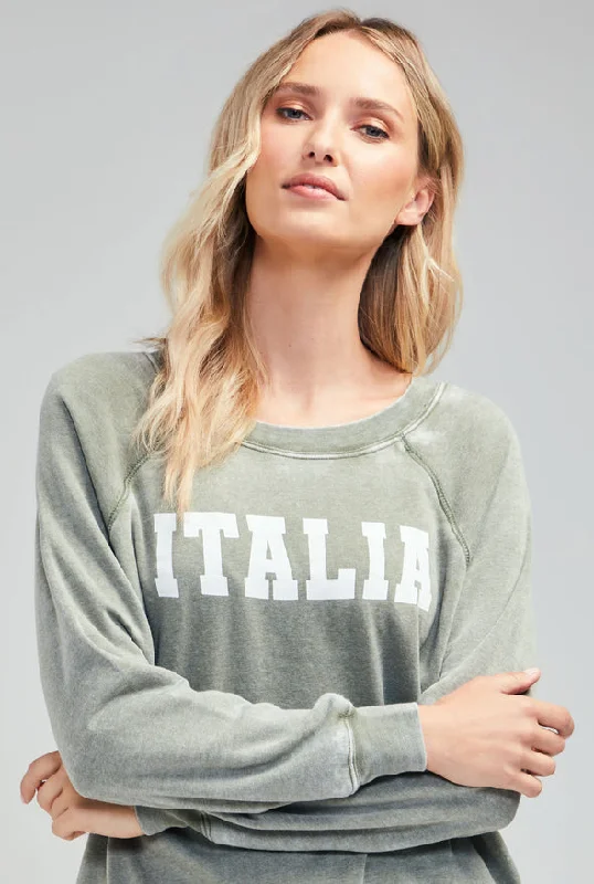 I Love Italia Sommers Sweatshirt Hoodie with Oversized Fit Loose Comfortable